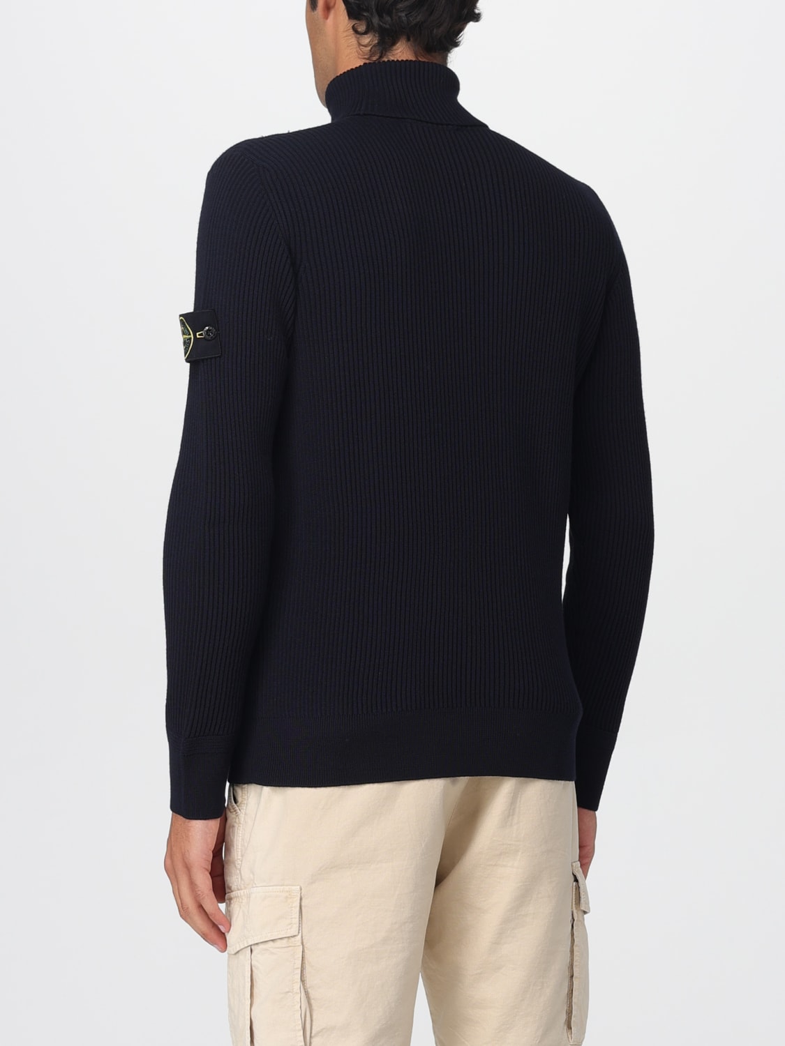STONE ISLAND SWEATER: Sweater men Stone Island, Blue - Img 3