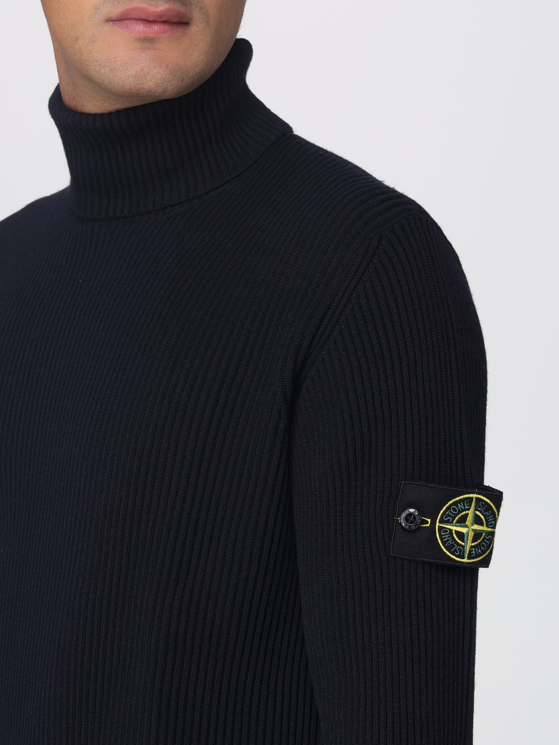 STONE ISLAND SWEATER: Sweater men Stone Island, Blue - Img 4