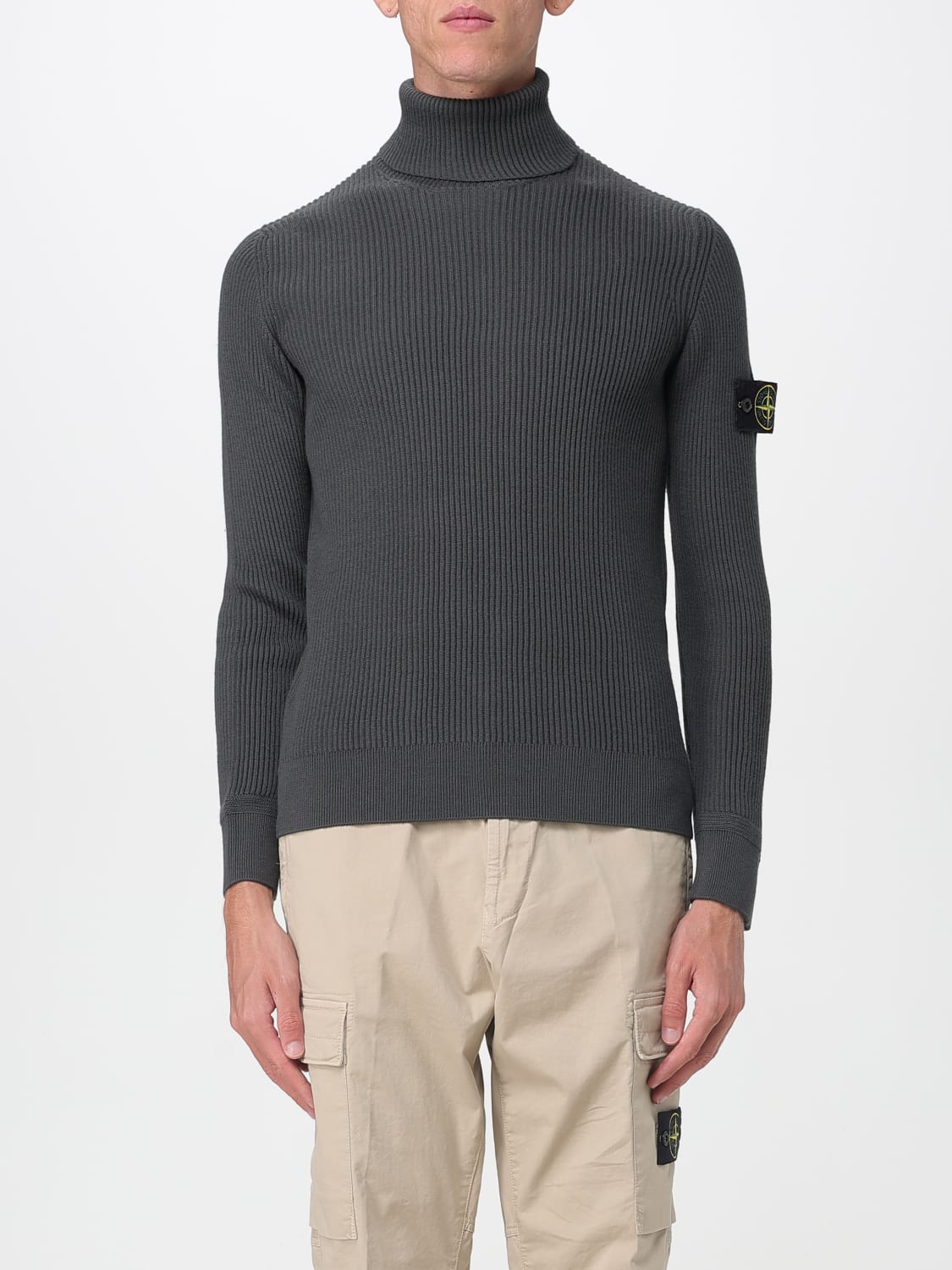 STONE ISLAND SWEATER: Sweater men Stone Island, Grey - Img 1