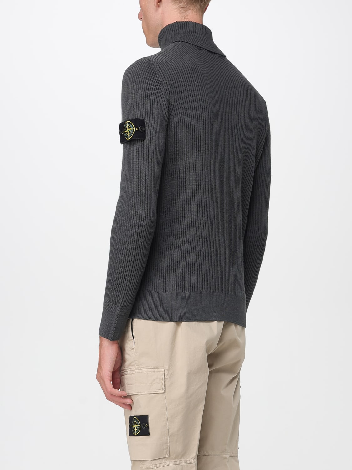 STONE ISLAND SWEATER: Sweater men Stone Island, Grey - Img 3