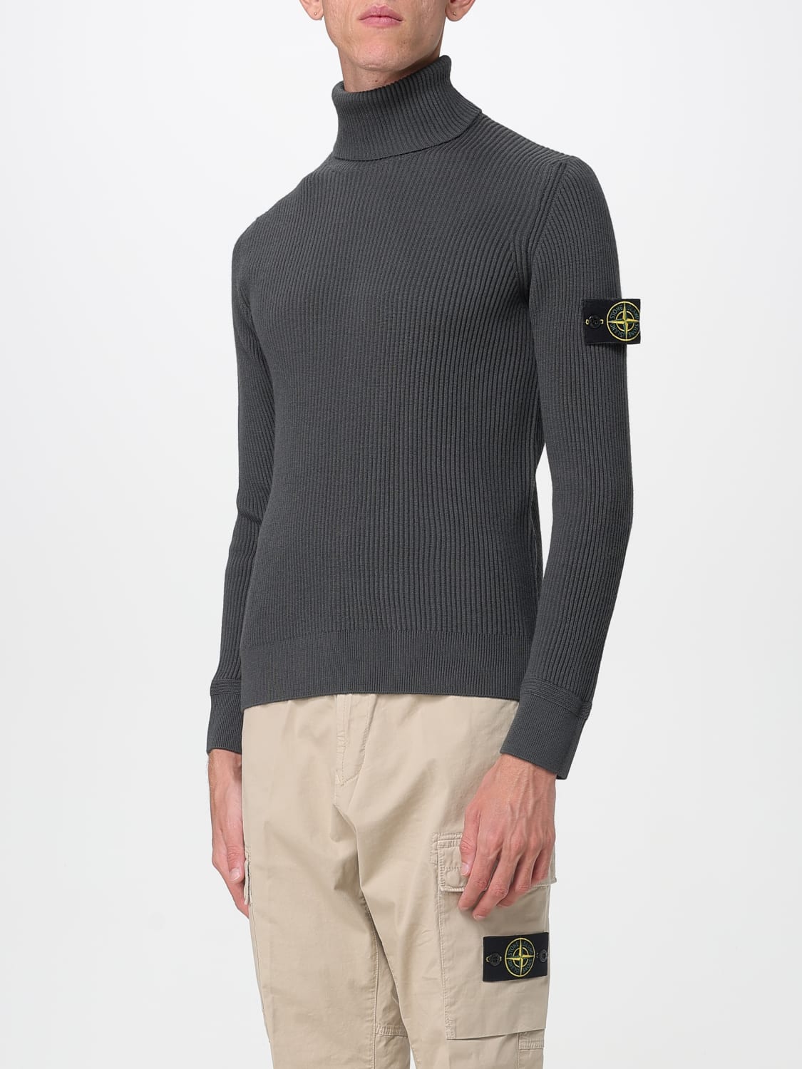 STONE ISLAND SWEATER: Sweater men Stone Island, Grey - Img 4