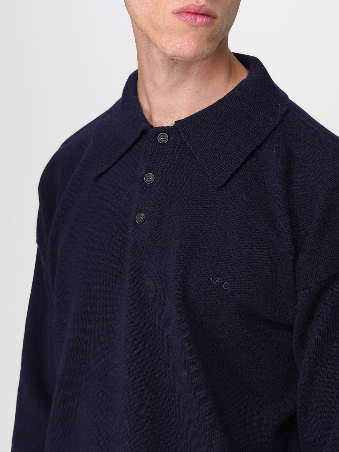 A.P.C. POLO: Jersey hombre A.P.C., Azul Marino - Img 4