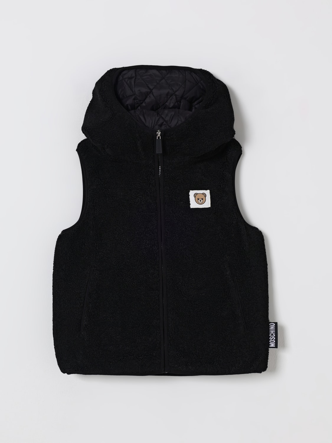 MOSCHINO WAISTCOAT: Waistcoat kids Moschino, Black - Img 1