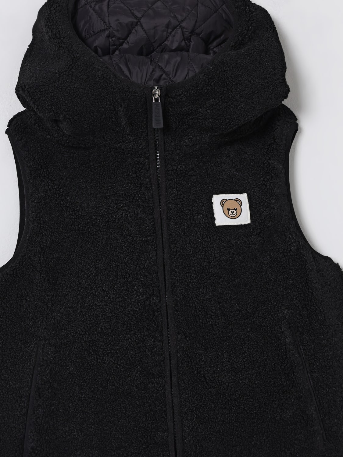 MOSCHINO WAISTCOAT: Waistcoat kids Moschino, Black - Img 3