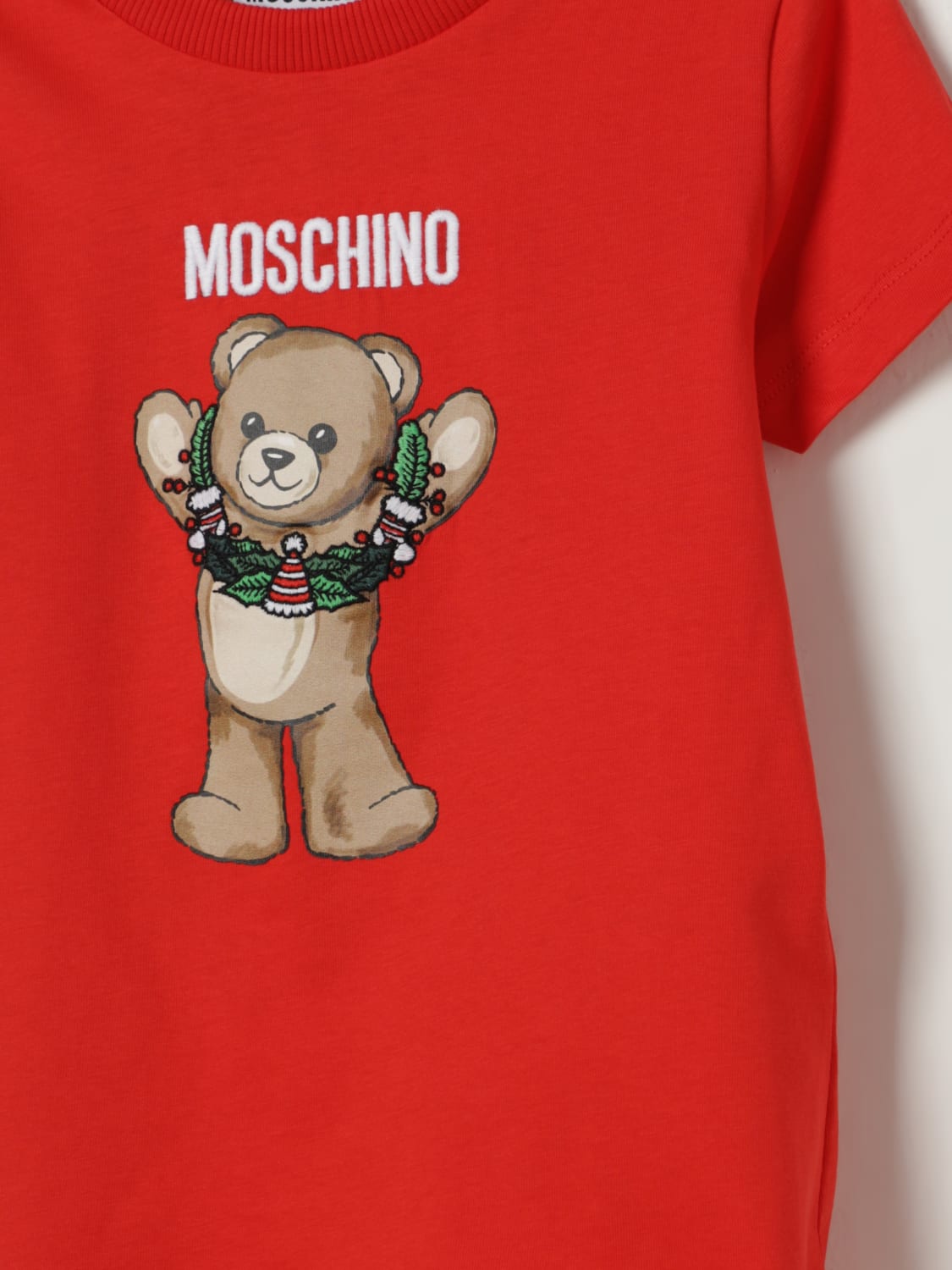 MOSCHINO T-SHIRT: T-shirt kids Moschino, Red - Img 3