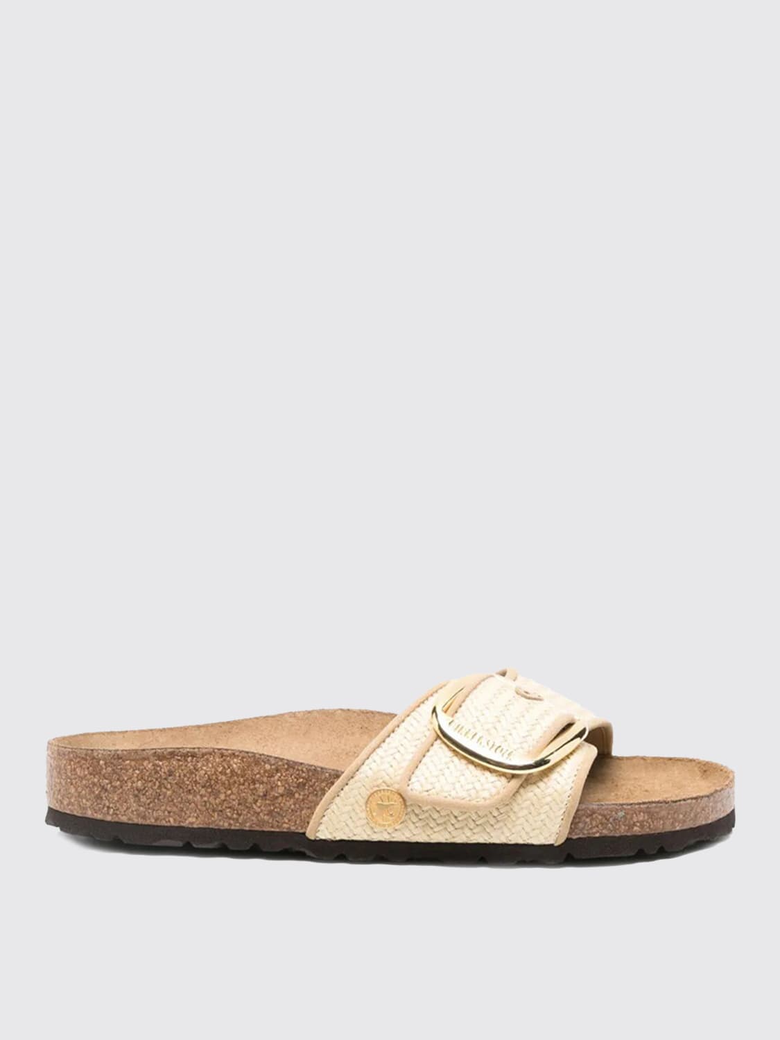 BIRKENSTOCK SANDALI: Sandalo Madrid Big Buckle Birkenstock in rafia , Naturale - Img 1