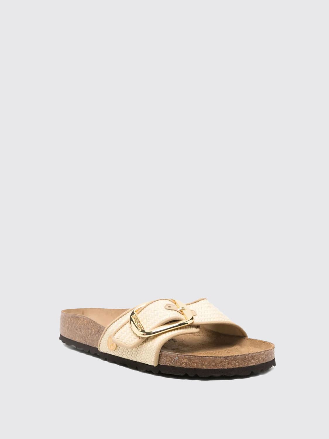 BIRKENSTOCK SANDALI: Sandalo Madrid Big Buckle Birkenstock in rafia , Naturale - Img 2