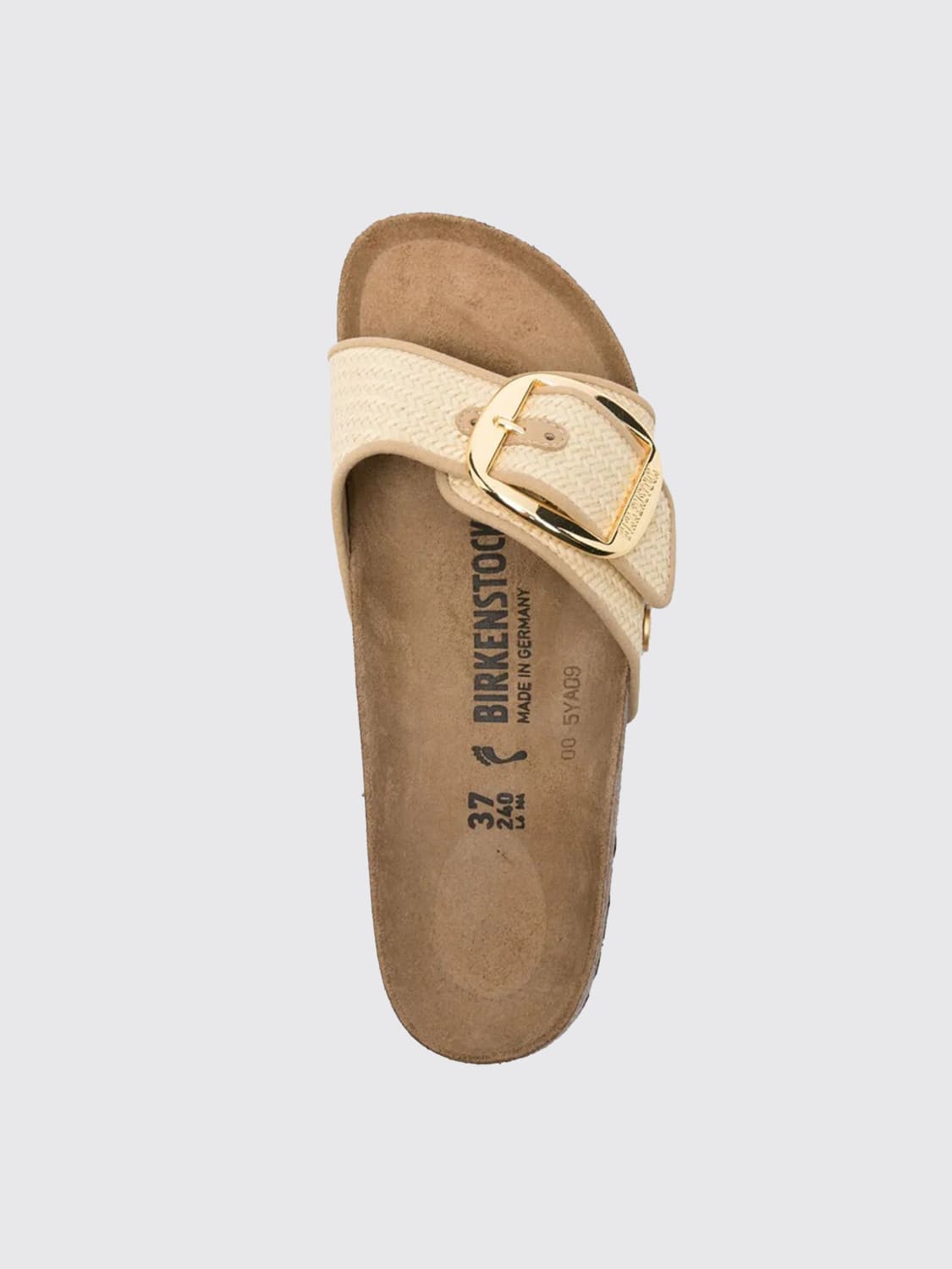 BIRKENSTOCK SANDALI: Sandalo Madrid Big Buckle Birkenstock in rafia , Naturale - Img 4