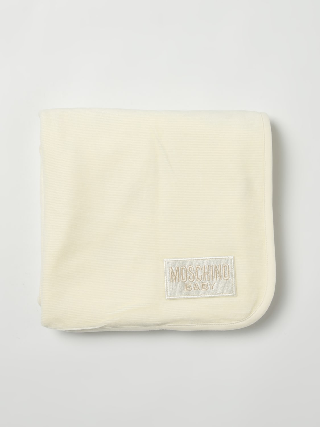 MOSCHINO BLANKET: Blanket kids Moschino, White - Img 1