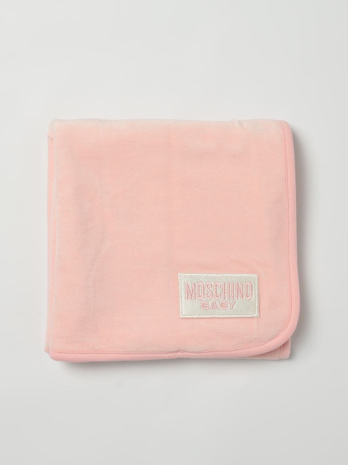 MOSCHINO BLANKET: Blanket kids Moschino, Pink - Img 1
