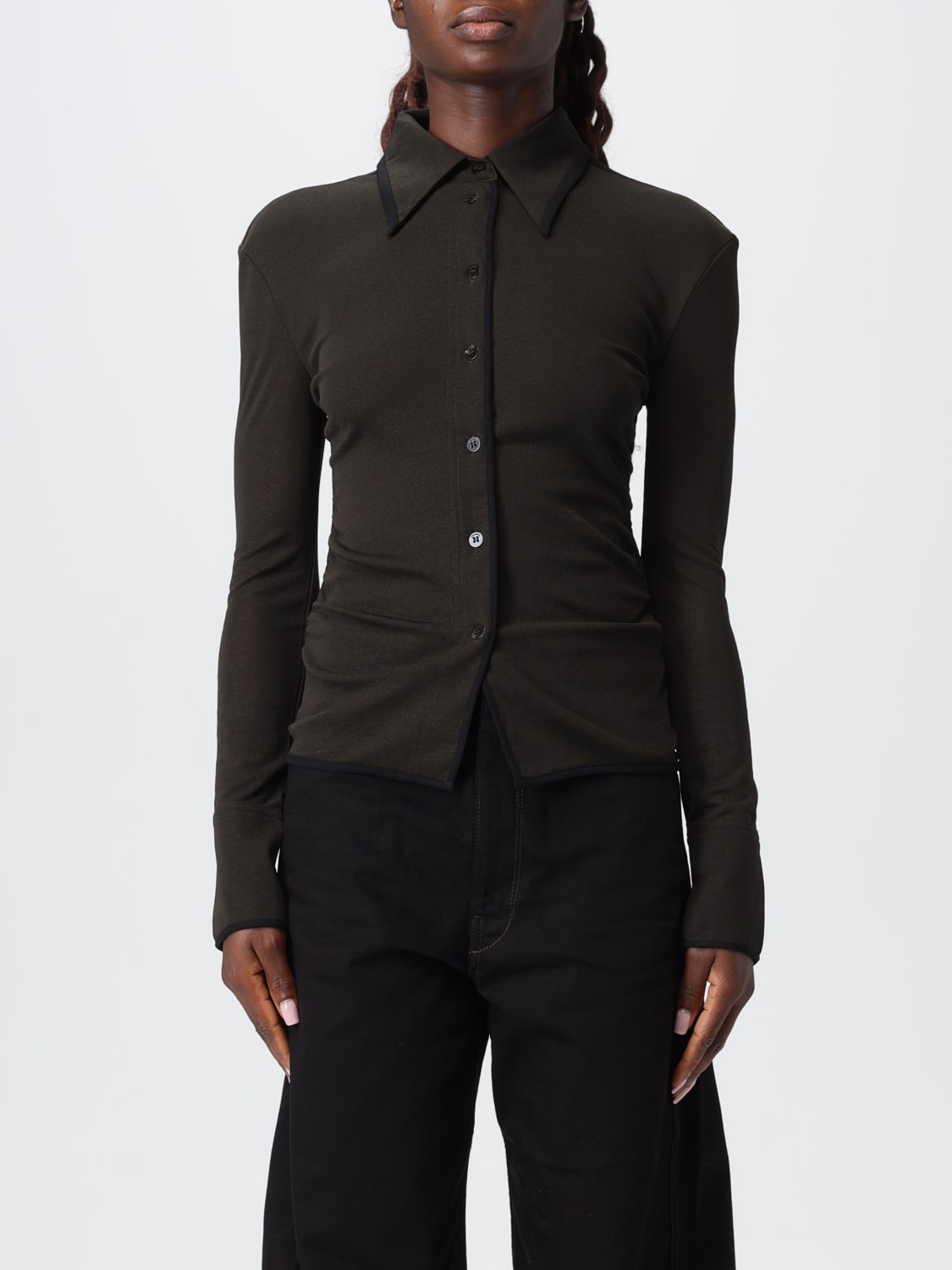 NANUSHKA POLO SHIRT: T-shirt woman Nanushka, Charcoal - Img 1