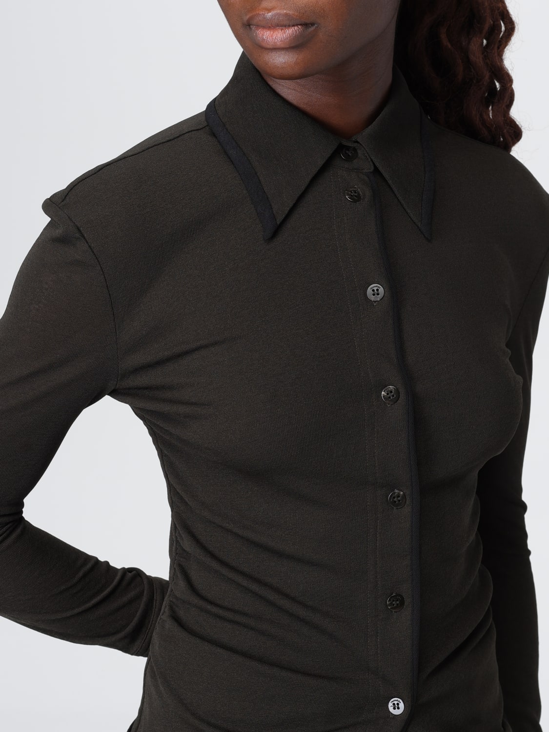 NANUSHKA POLO SHIRT: T-shirt woman Nanushka, Charcoal - Img 3