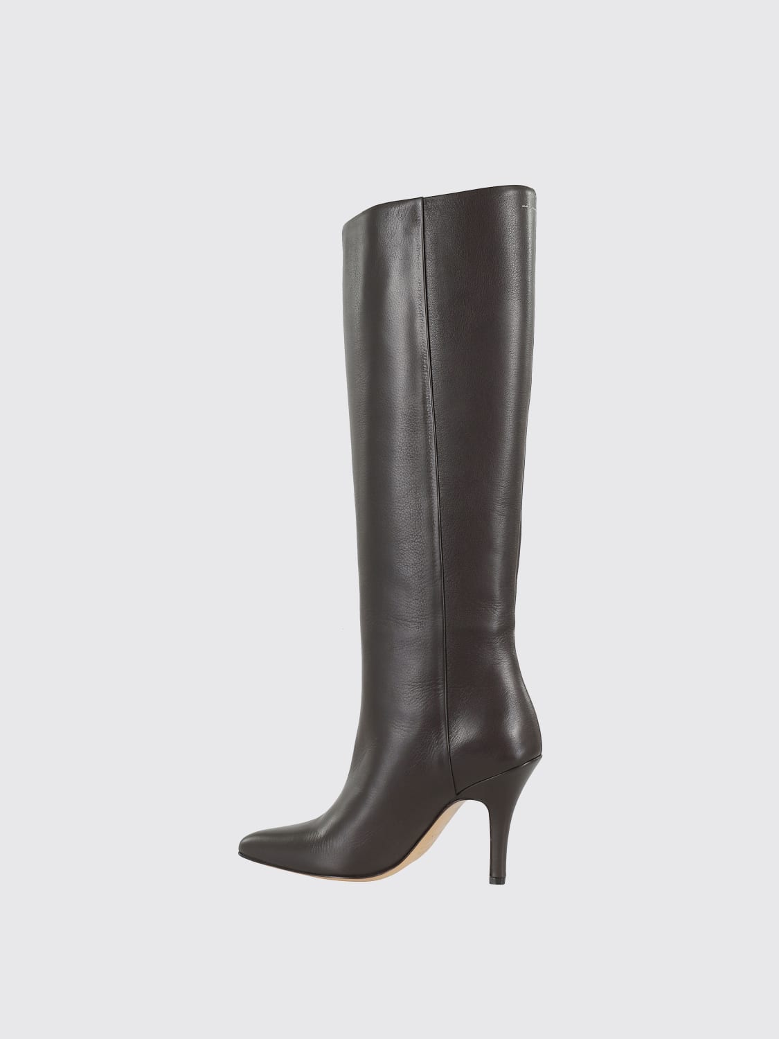MM6 MAISON MARGIELA STIVALI: Stivale Architype MM6 Maison Margiela in pelle , Nero - Img 3