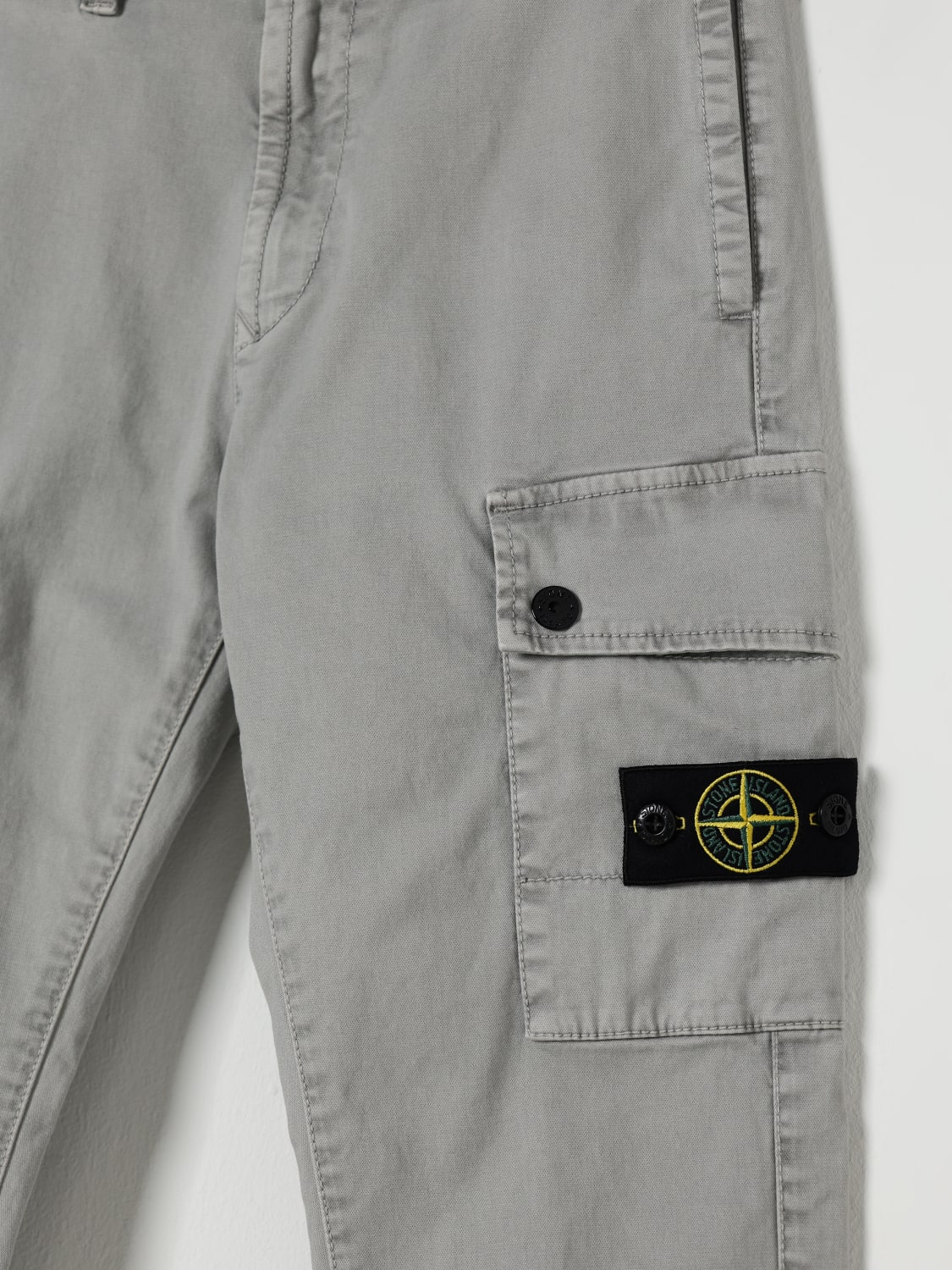 STONE ISLAND JUNIOR БРЮКИ: Брюки Детское Stone Island Junior, Серый - Img 3