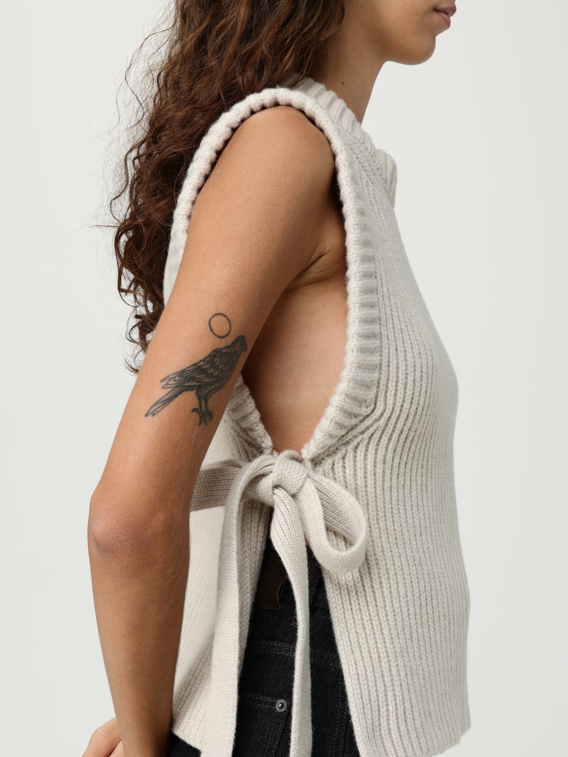 SOEUR WAISTCOAT: Waistcoat woman Soeur, Ecru - Img 3