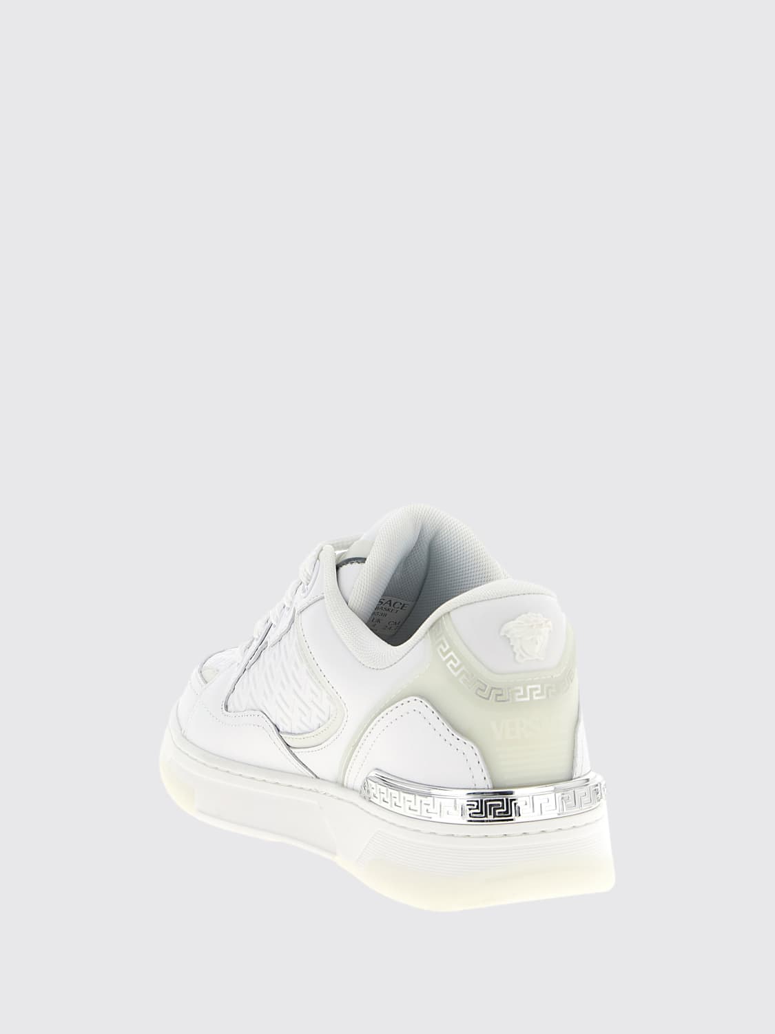 VERSACE SNEAKERS: Sneakers Biggie Basket Versace in pelle , Bianco - Img 3