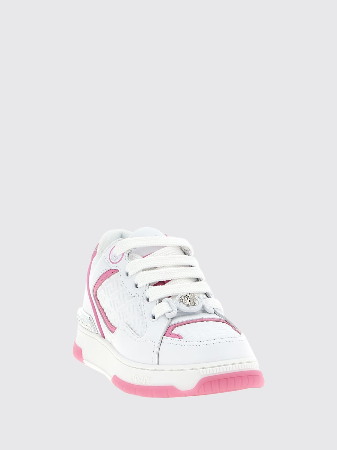 VERSACE SNEAKERS: Sneakers Biggie Basket Versace in pelle , Rosa - Img 2