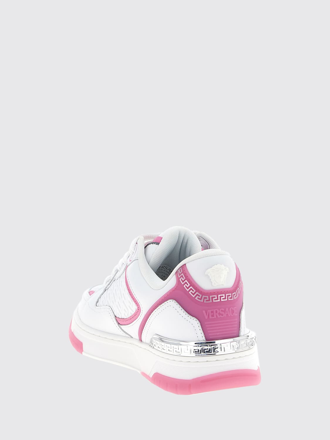 VERSACE SNEAKERS: Sneakers Biggie Basket Versace in pelle , Rosa - Img 3