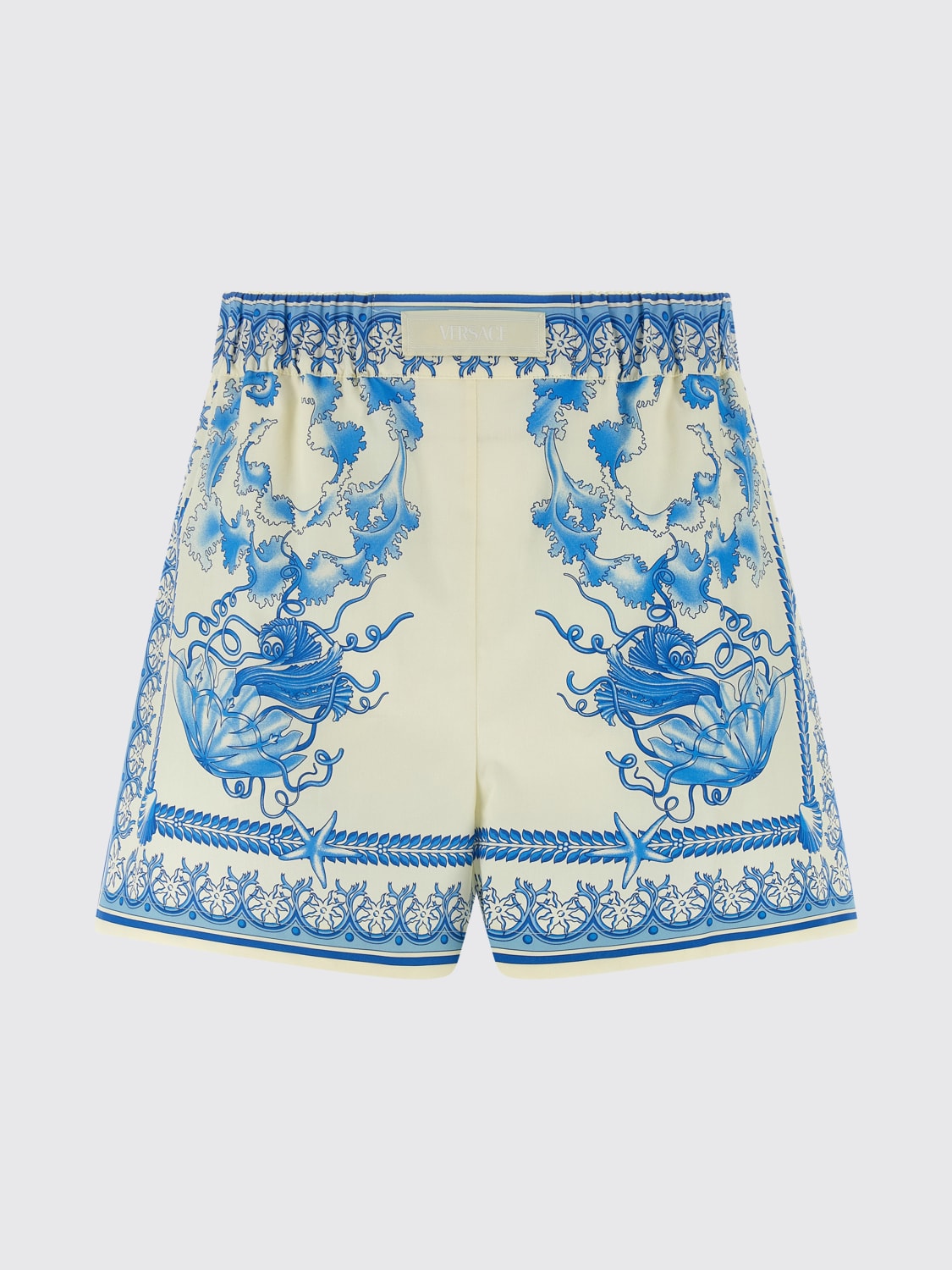 VERSACE PANTALONES CORTOS: Pantalòn cortos mujer Versace, Azul Oscuro - Img 1