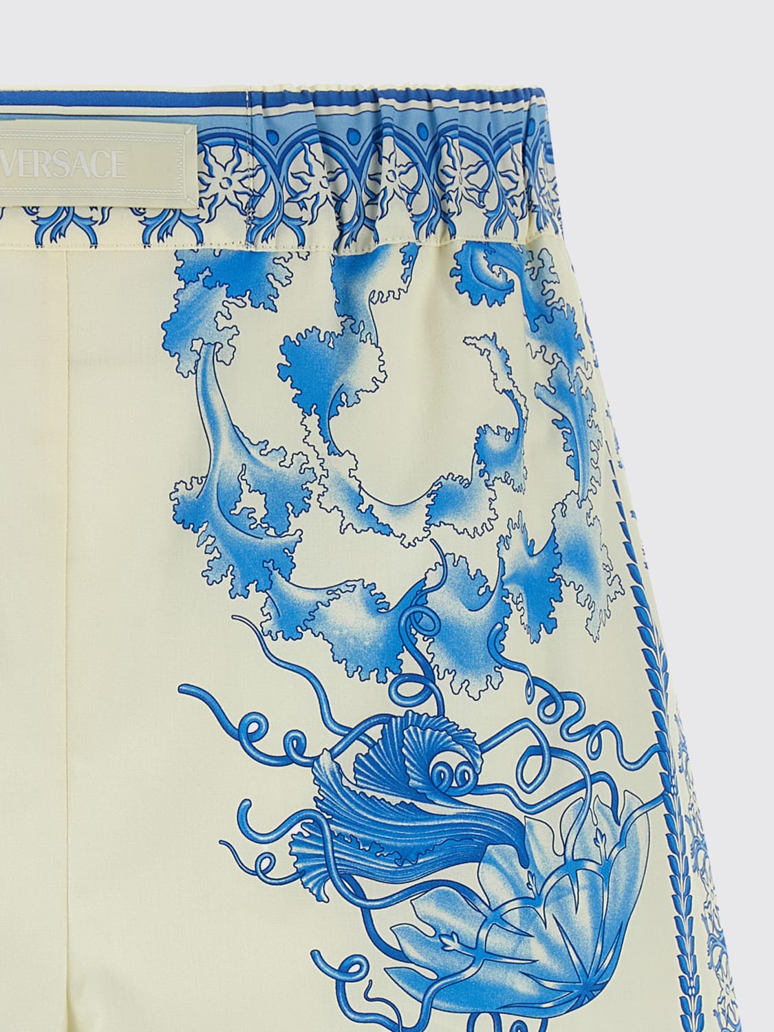 VERSACE PANTALONES CORTOS: Pantalòn cortos mujer Versace, Azul Oscuro - Img 3