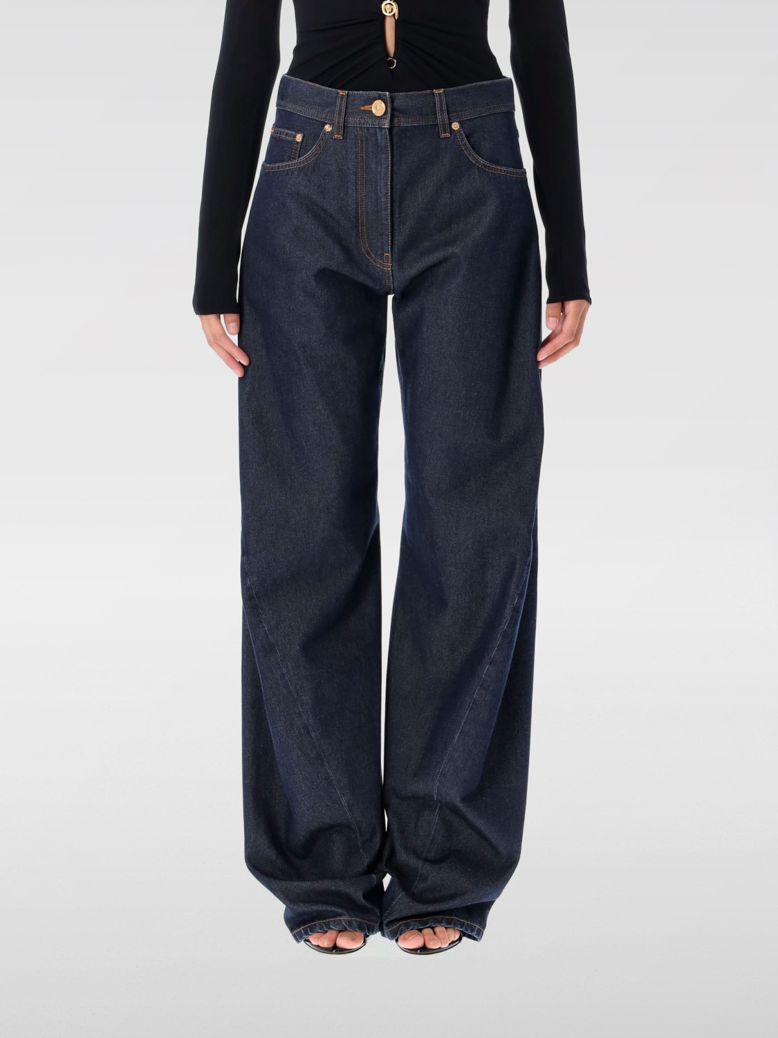 VERSACE JEANS: Jeans woman Versace, Blue - Img 1