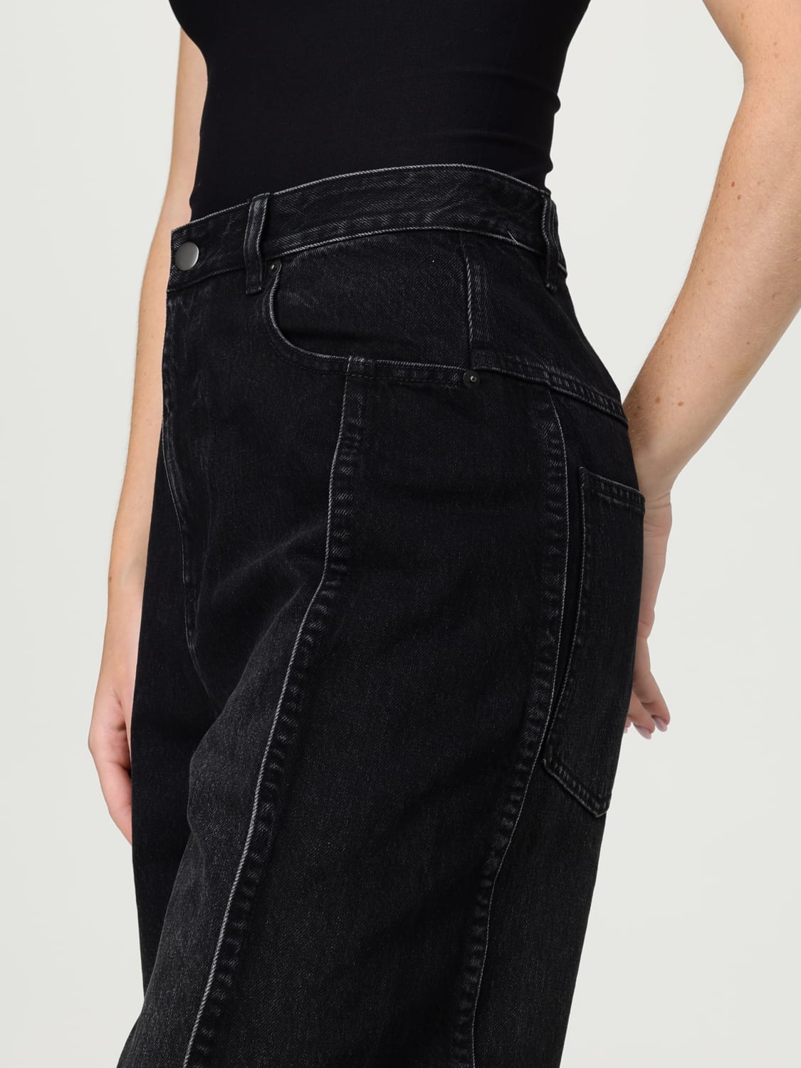 TIBI JEANS: Pantalon femme Tibi, Noir - Img 4