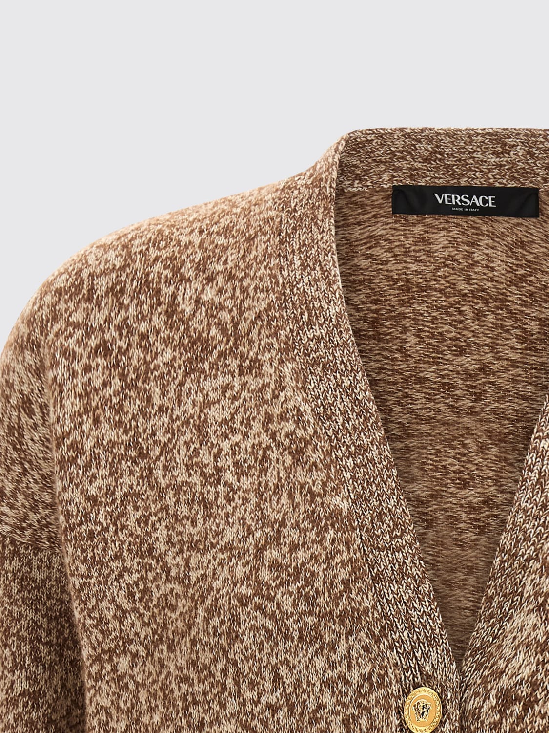 VERSACE SWEATER: Cardigan woman Versace, Beige - Img 3