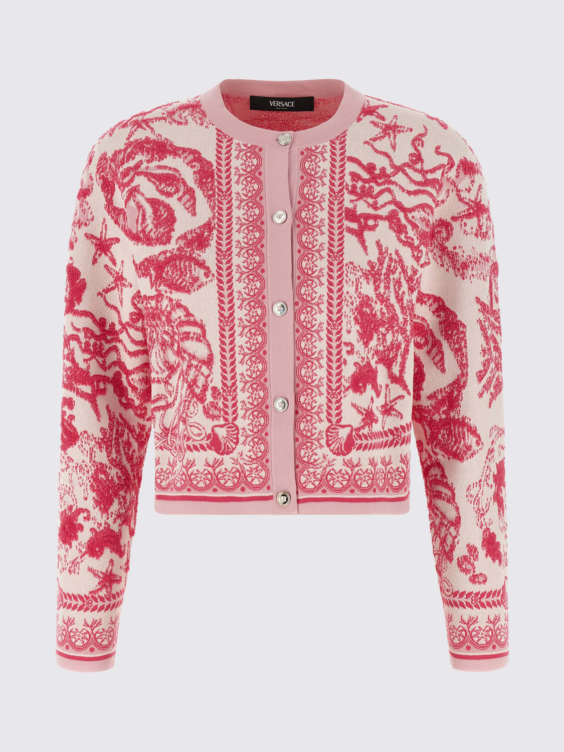 VERSACE SWEATER: Cardigan woman Versace, Pink - Img 1