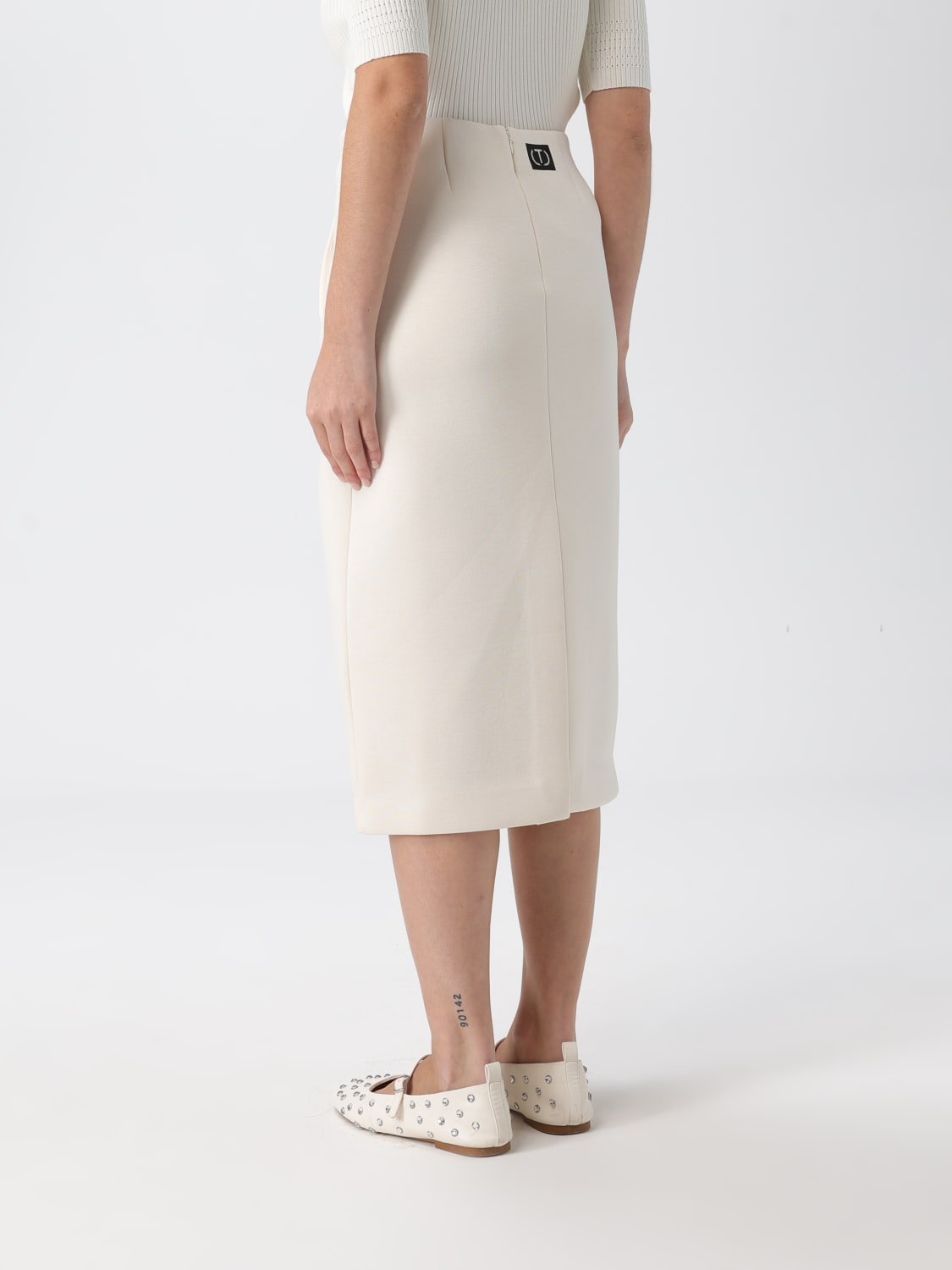 TWINSET FALDA: Falda mujer Twinset, Perla - Img 2