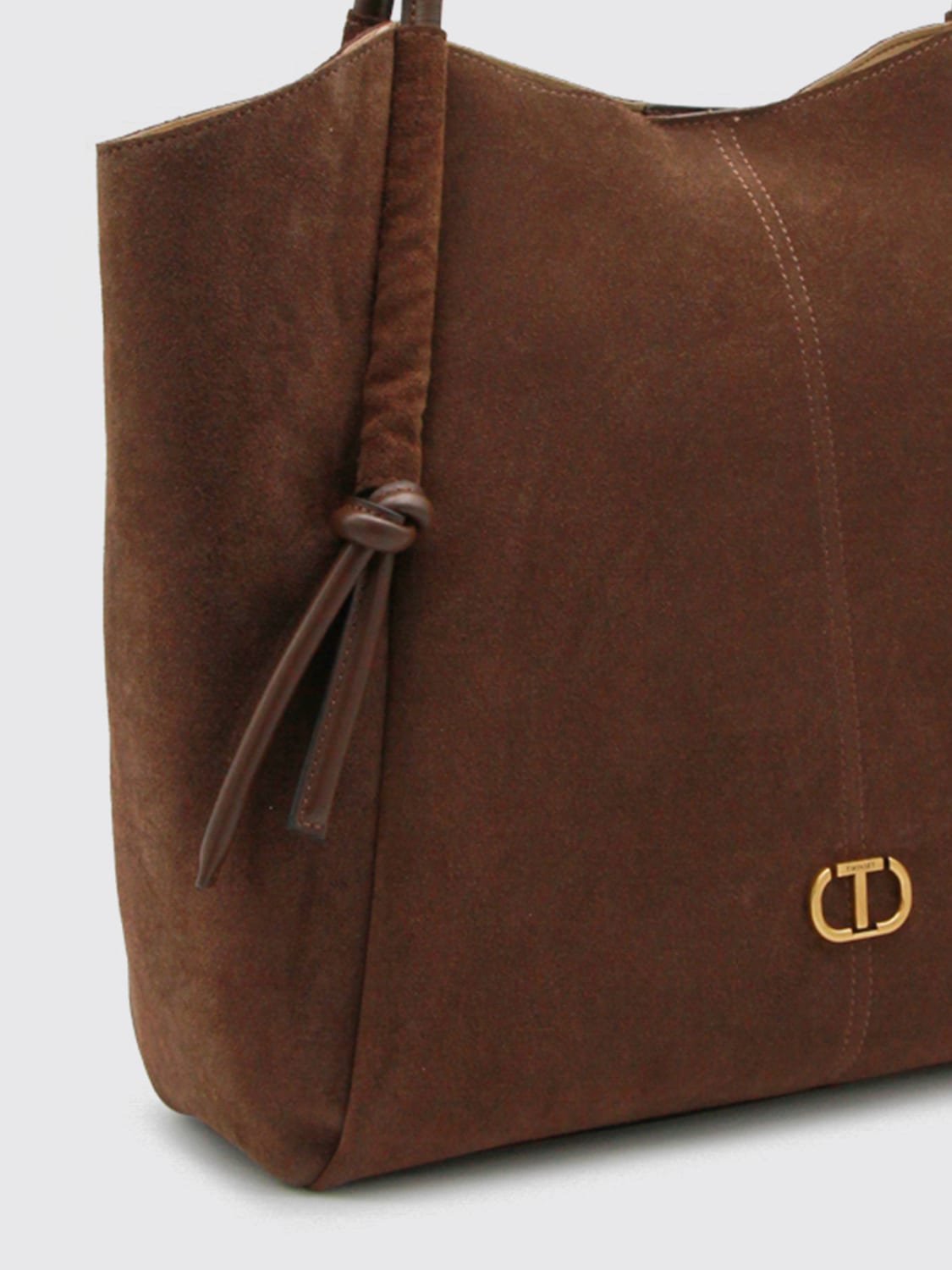 TWINSET TOTE BAG: Shoulder bag woman Twinset, Coffee - Img 3