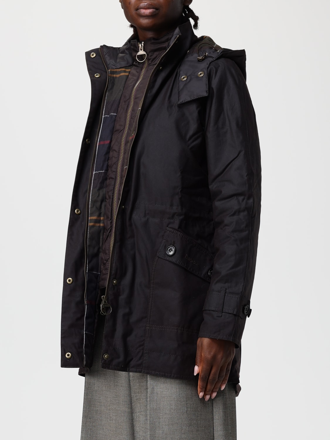 BARBOUR CHAQUETA: Abrigo mujer Barbour, Marrón - Img 3