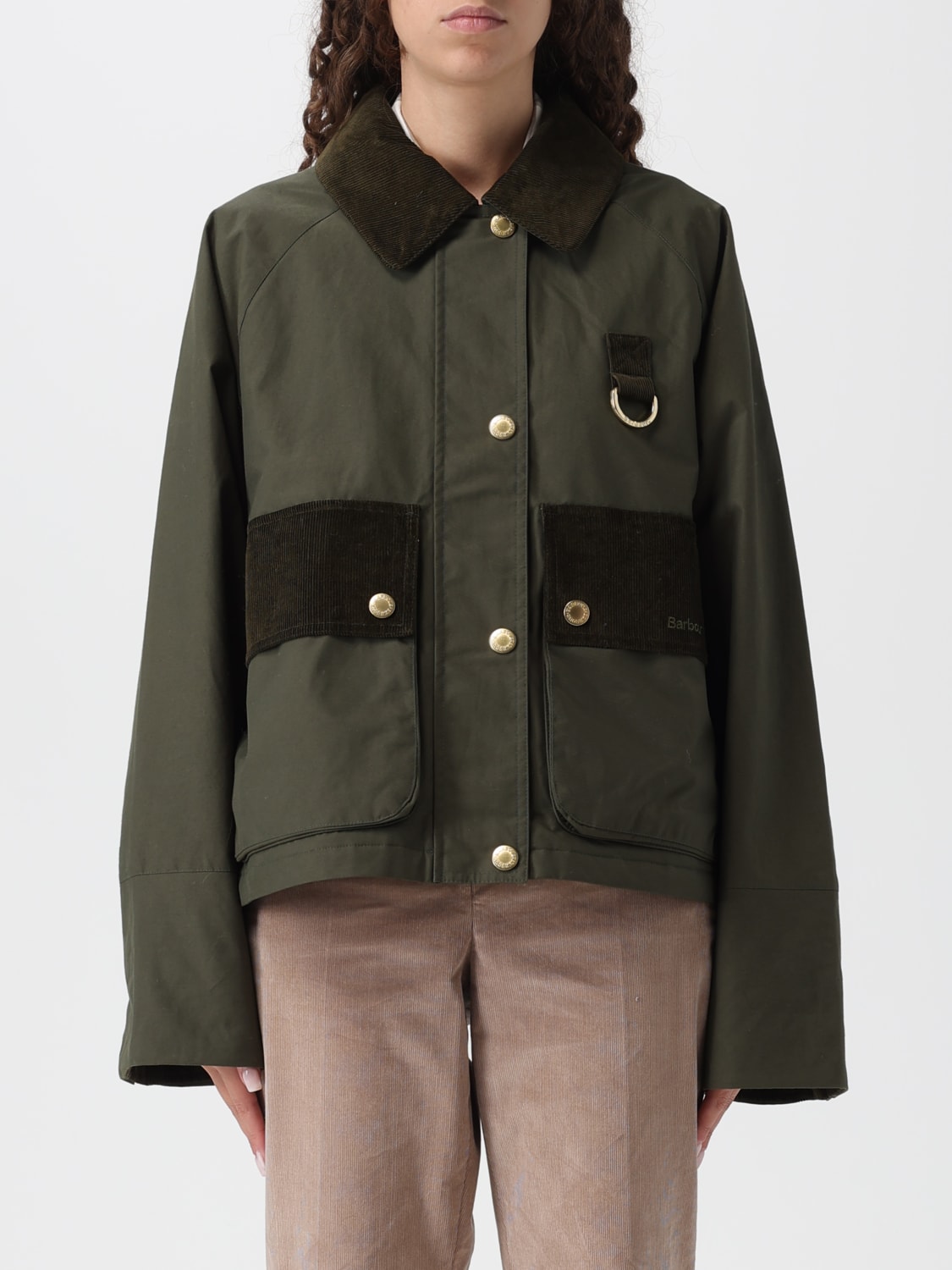 BARBOUR JACKET: Coat woman Barbour, Green - Img 1