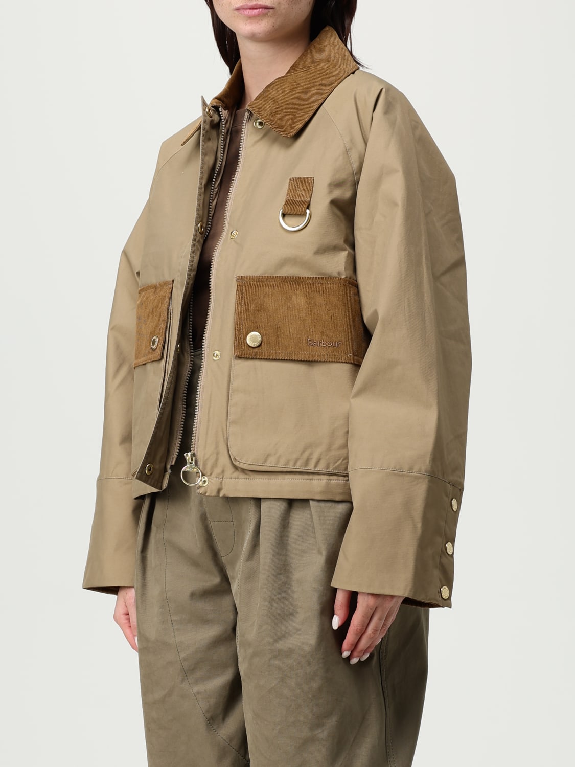 BARBOUR JACKET: Coat woman Barbour, Beige - Img 3
