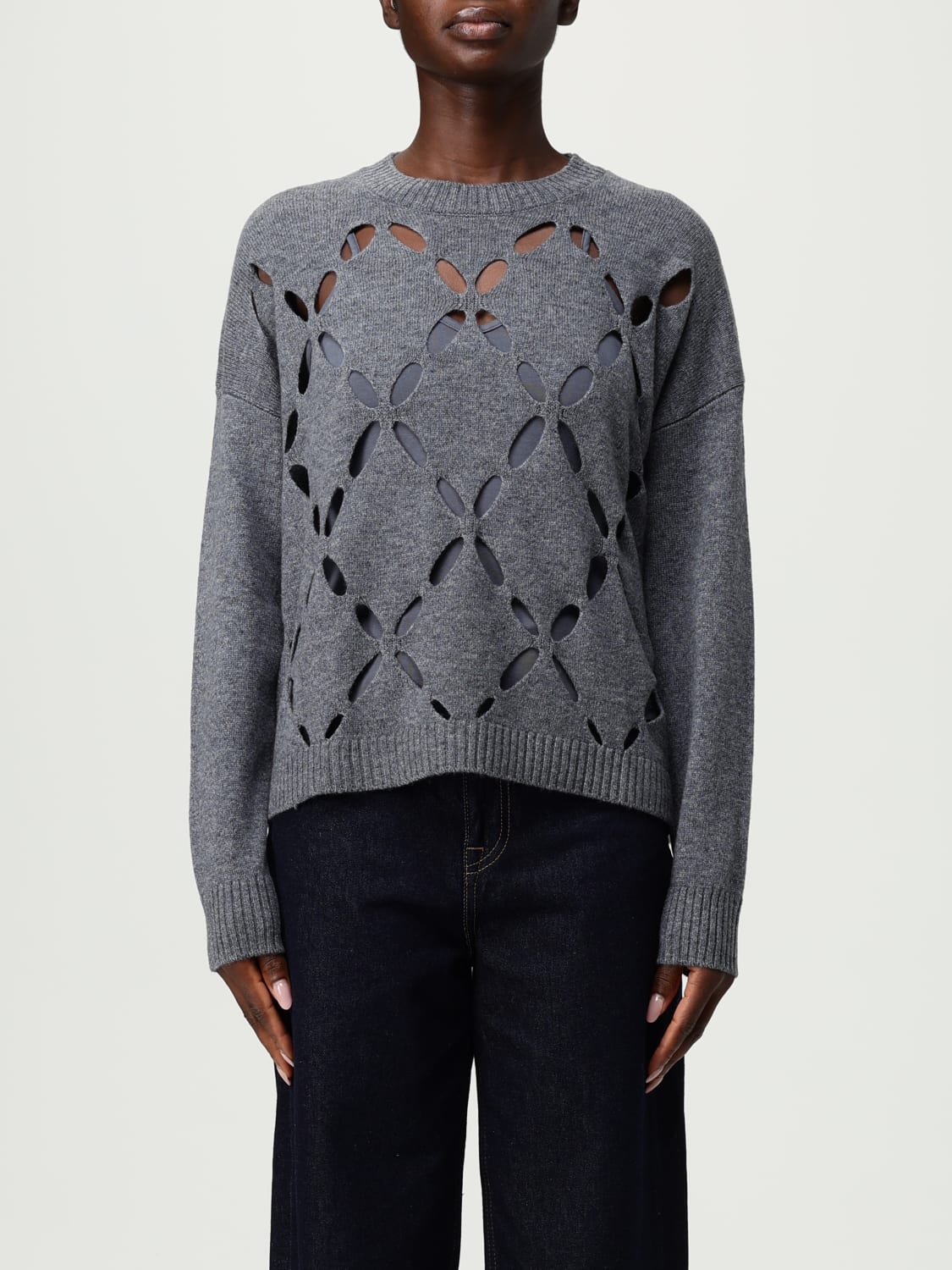 LIU JO SWEATER: Sweater woman Liu Jo, Grey - Img 1