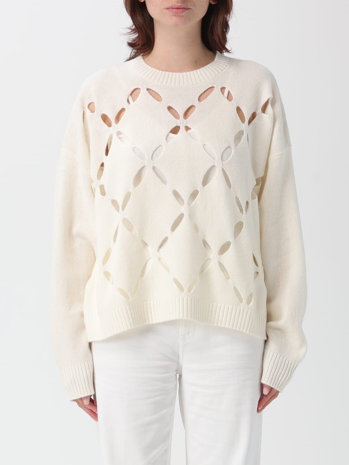 LIU JO SWEATER: Sweater woman Liu Jo, Natural - Img 1
