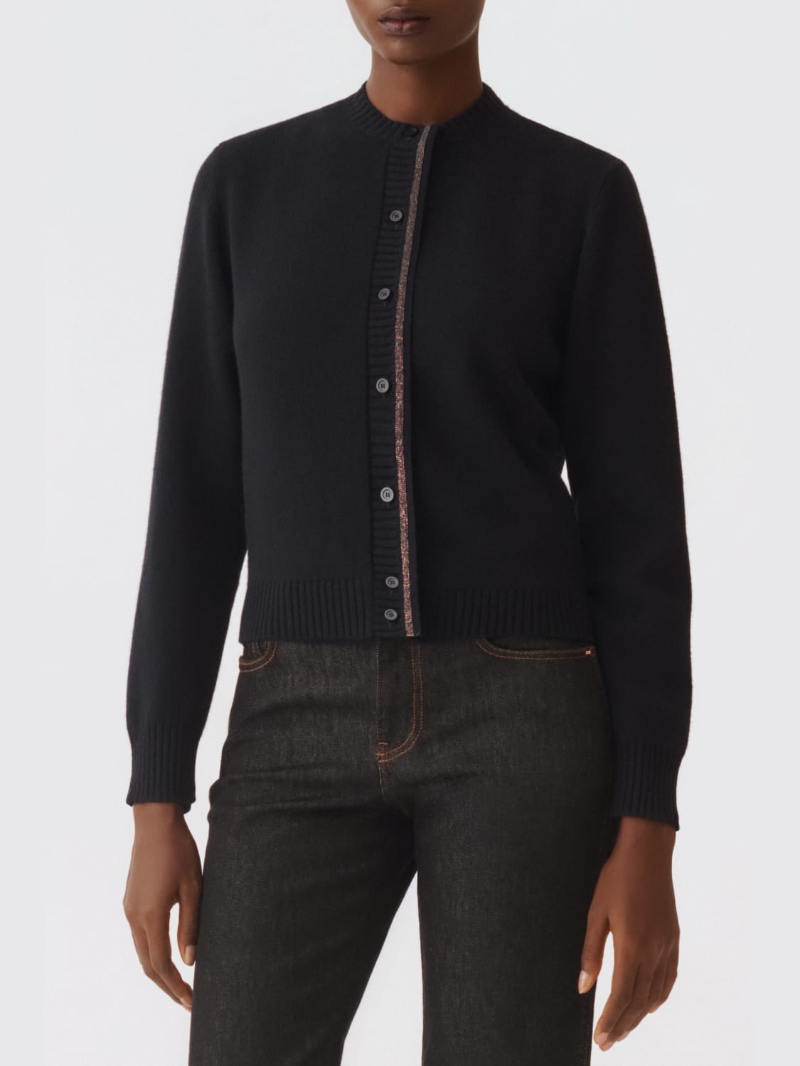 FABIANA FILIPPI JERSEY: Jersey mujer Fabiana Filippi, Azul Oscuro - Img 4