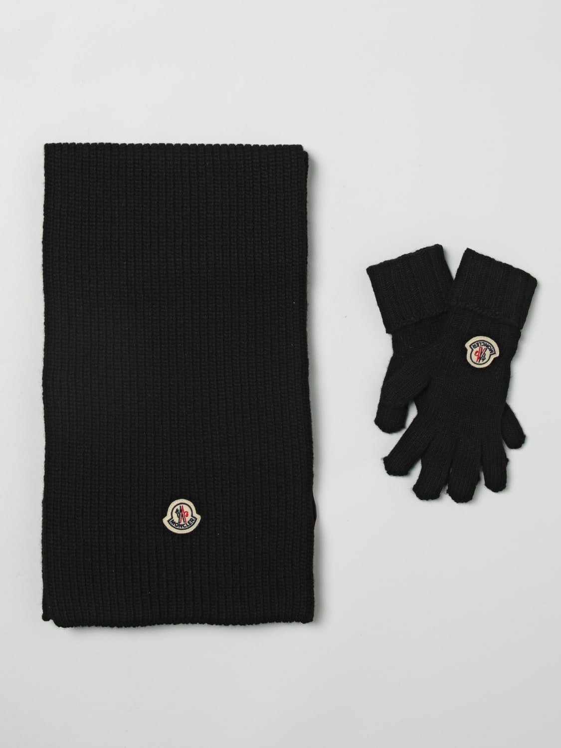MONCLER BLANKET SET: Scarf kids Moncler, Black - Img 1