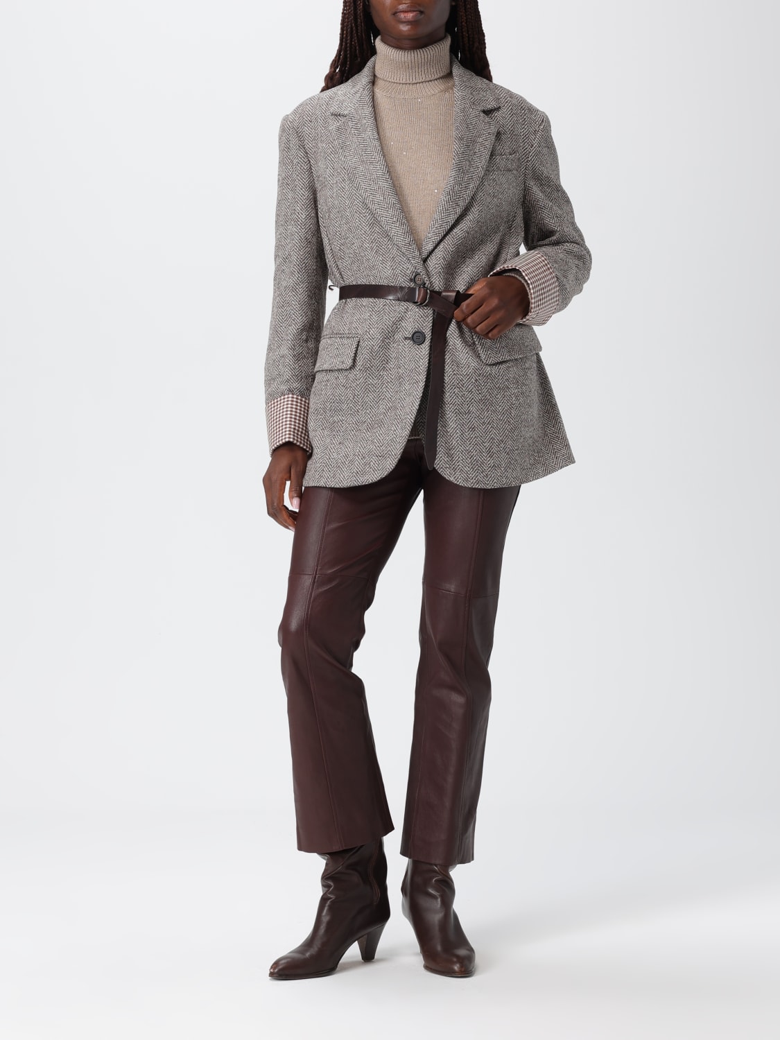 BRUNELLO CUCINELLI JACKET: Jacket woman Brunello Cucinelli, Brown - Img 2