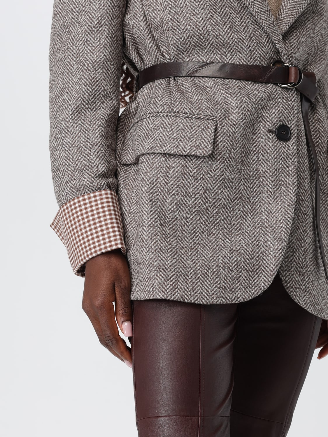 BRUNELLO CUCINELLI JACKET: Jacket woman Brunello Cucinelli, Brown - Img 5