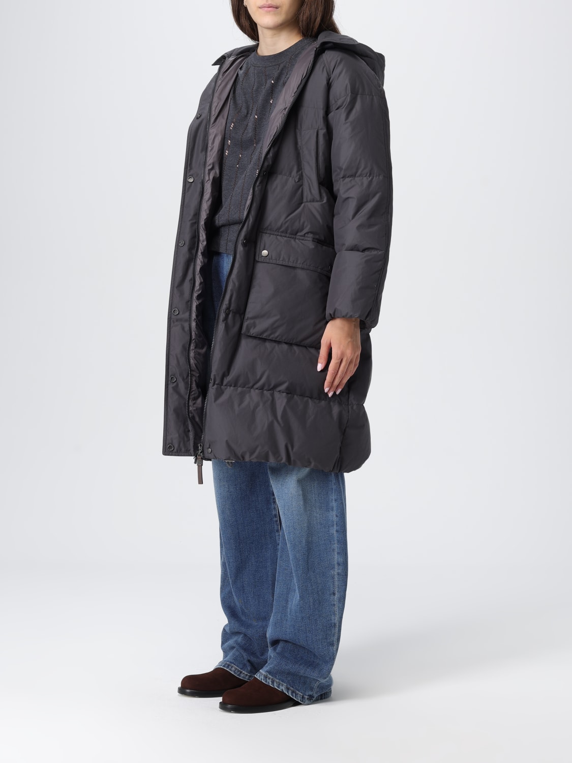 BRUNELLO CUCINELLI JACKET: Jacket woman Brunello Cucinelli, Grey - Img 4