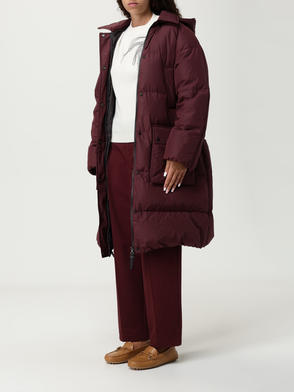 BRUNELLO CUCINELLI JACKE: Jacke damen Brunello Cucinelli, Burgunderrot - Img 4