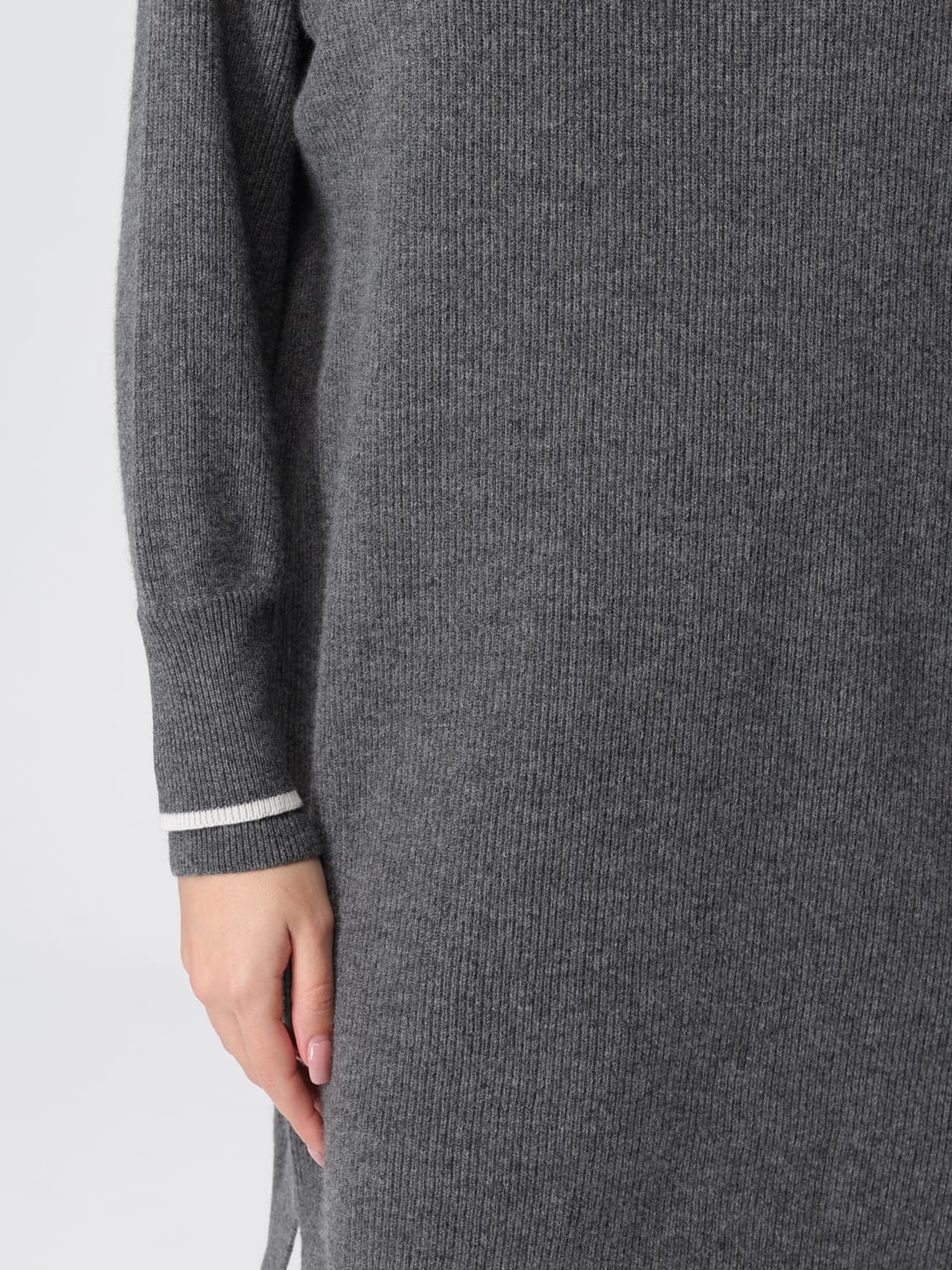 BRUNELLO CUCINELLI ROBE: Robes femme Brunello Cucinelli, Gris - Img 4