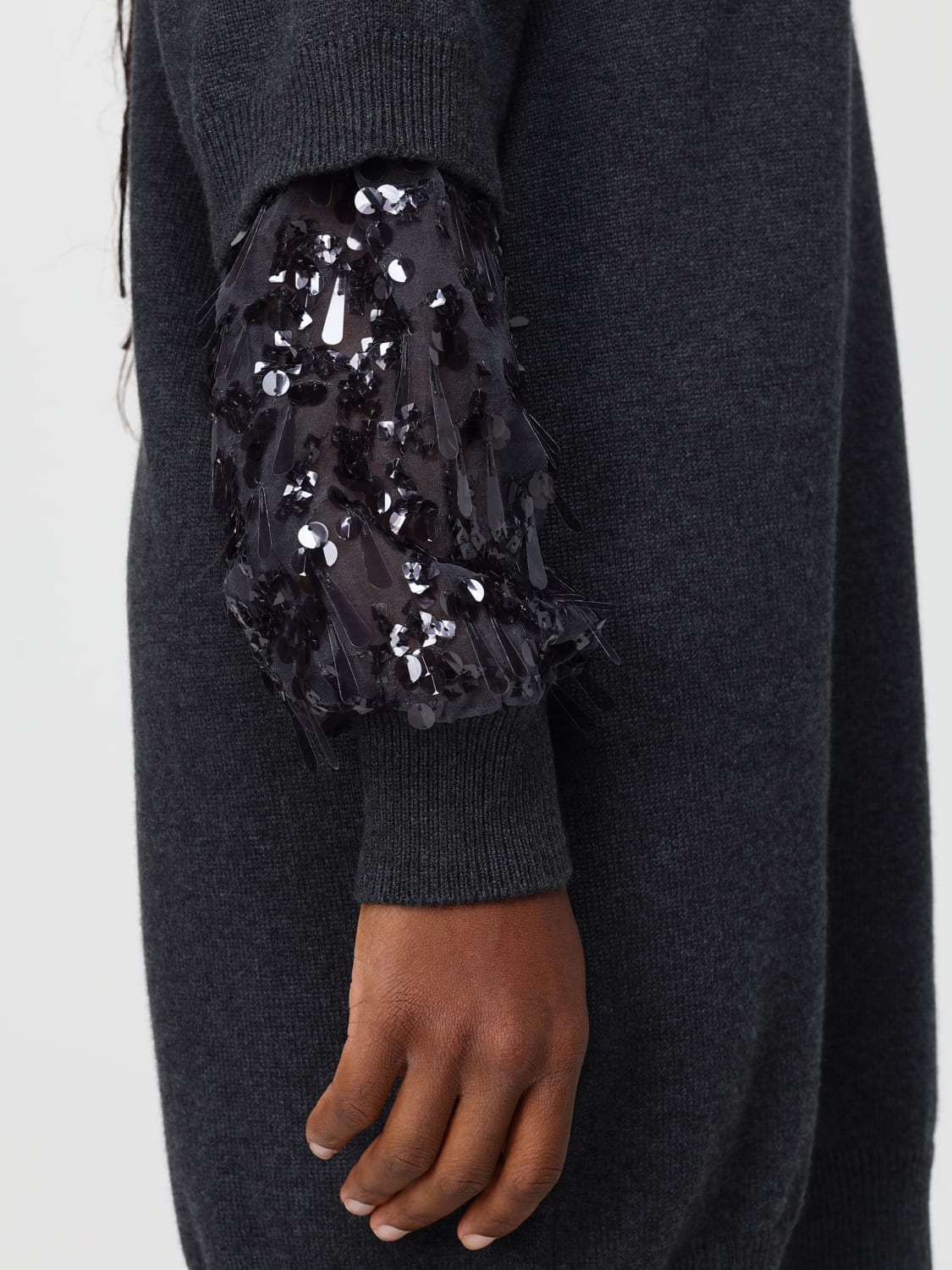 BRUNELLO CUCINELLI ROBE: Robes femme Brunello Cucinelli, Gris - Img 4