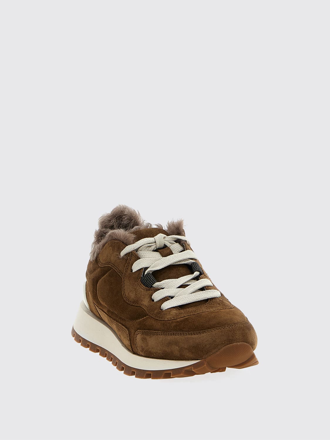 BRUNELLO CUCINELLI SNEAKERS: Sneakers woman Brunello Cucinelli, Brown - Img 2