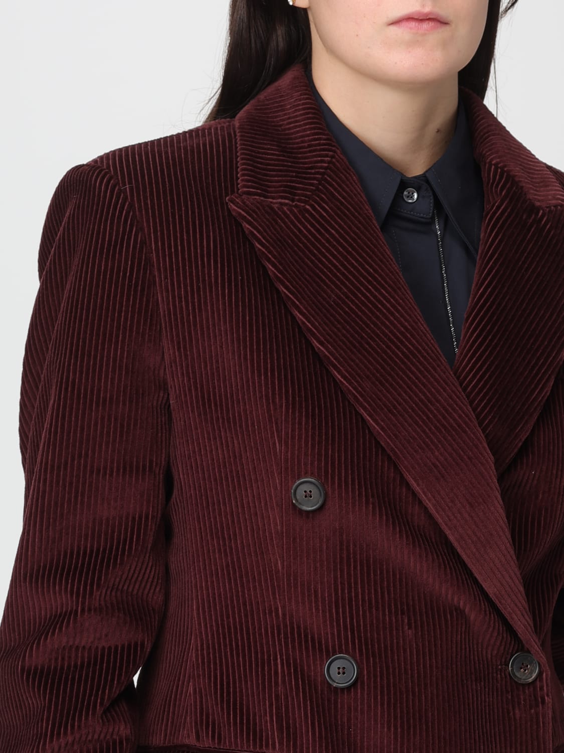 BRUNELLO CUCINELLI VESTE: Veste femme Brunello Cucinelli, Vin - Img 5