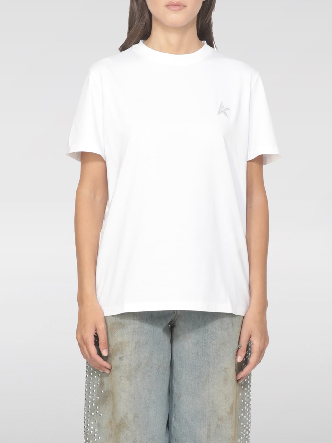GOLDEN GOOSE CAMISETA: Camiseta mujer Golden Goose, Blanco - Img 1
