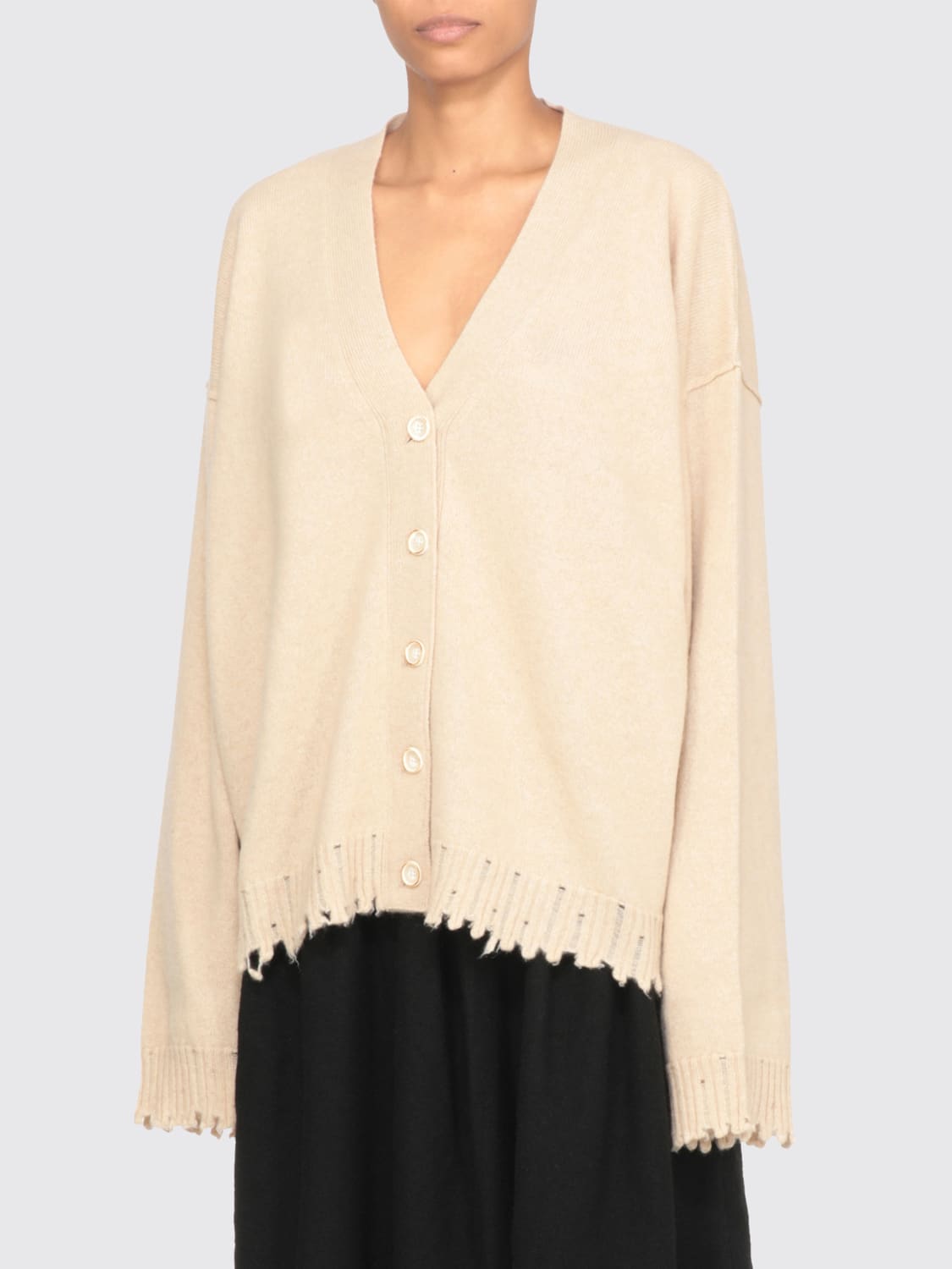 UMA WANG MAGLIA: Cardigan donna Uma Wang, Beige - Img 1