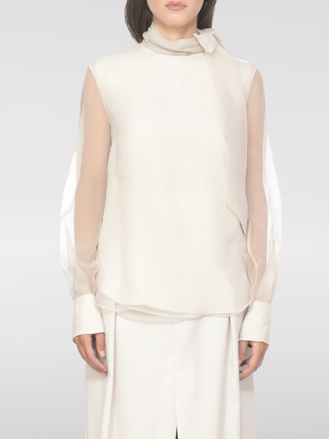 BRUNELLO CUCINELLI TOP: Cardigan woman Brunello Cucinelli, White - Img 1