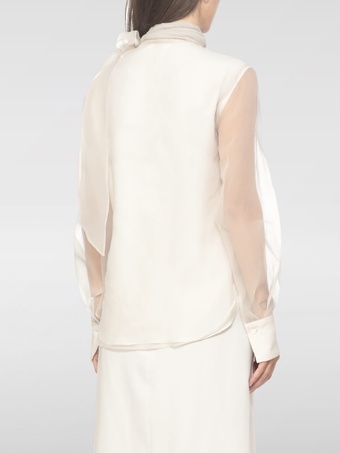 BRUNELLO CUCINELLI TOP: Cardigan woman Brunello Cucinelli, White - Img 3