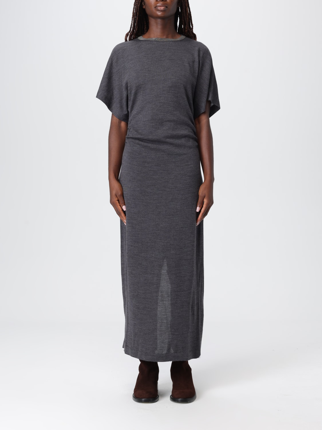 BRUNELLO CUCINELLI ROBE: Robes femme Brunello Cucinelli, Gris - Img 1